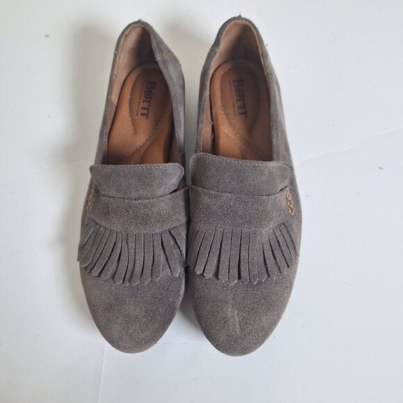 Born gray suede tassle womens flats size 8.5 - Picture 1 of 7